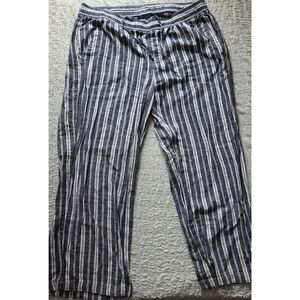 Old Navy Navy and White Striped Wide Leg Pants